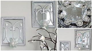 Dollar Tree DIY Glam Wall Sconce and Tray