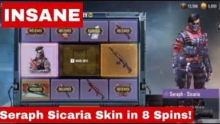 INSANE COD MOBILE LUCKY DRAW SPIN! Seraph Sucaria Skin in 8 Spins!