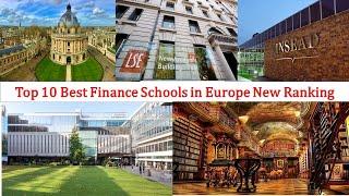 Top 10 Best FINANCE SCHOOLS in Europe New Ranking