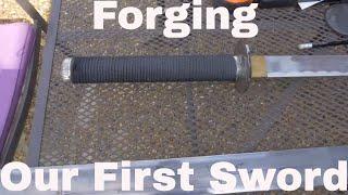 We start forging our first sword !!