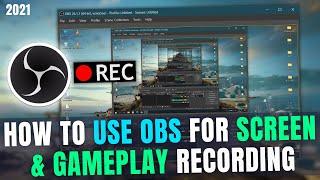 How to USE OBS Studio to Record Screen | How to Record Gameplay on PC | Record PC Screen OBS - 2024