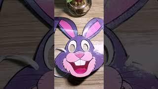 How to make super easy rabbit mask#paper mask with lamination#mask for kids#shorts