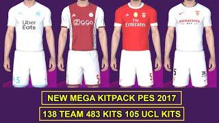 PES 2017 | MEGA Kitpack Season 19-20 138 Team 483 Kits 105 UCL Kits