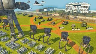 The Star Wars Invasion of The WHITE HOUSE! (Earth's Defense) - Men of War: Star Wars Mod