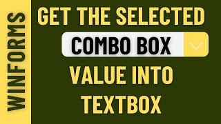 Winforms Combobox Selected Record Display In A Textbox C#