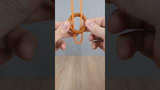 Be sure to remember this trick! How to easily and quickly attach a ring to a rope?