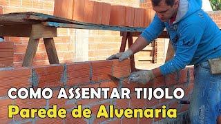 Veja como Fazer Parede de Alvenaria Assentar Tijolo - Dicas do Fernando