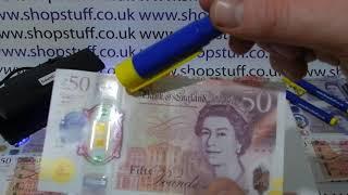 £50 Polymer Bank Note Security Features How To Spot A Fake / Forged / Counterfeit Polymer £50 GBP UK