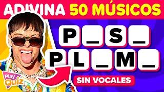 Adivina el Músico Sin Vocales ‍️ Nivel fácil | Play Quiz de Música - ¿Quién es el Cantante?