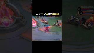 MOSKOV 1 VS 4 BASE DEFENSE#mobilelegends #shorts#viral#mlbb#moskov