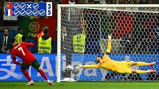 Full Penalty Shootout - Portugal VS France Euro 2024,  Ronaldo's Euros over