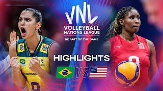  BRA vs.  USA - Highlights | Week 1 | Women's VNL 2024