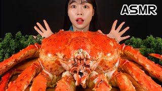 ASMR MUKBANG 4kg king king crab, cheese sauce, tartar sauce, chili sauce, eating