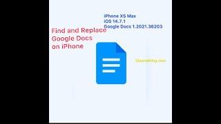 How to Use Find and Replace in Google Docs app on iPhone