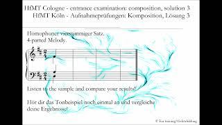 HfMT Köln - Aufnahmeprüfungen Komposition, Lösung 3
