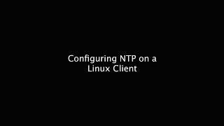 Configuring NTP on a Linux client