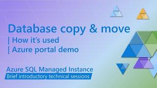 Database copy and move for Azure SQL Managed Instance