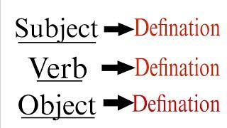 | Define Subject Verb Object |