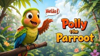 Polly the Parrot | Fun Animal Song for Kids | Nursery Rhymes & Sing-Alongs