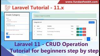 Laravel 11 - CRUD Operation Tutorial for beginners step by step | w/ Resource Controller in Laravel