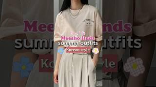 Summer outfits meesho korean style | #meesho #aesthetic #fashion #shorts