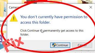 You don't currently have permission to access this folder windows 10/8/7 on External Drive