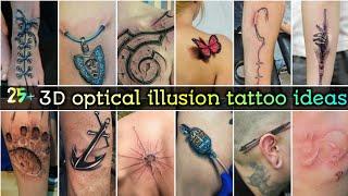 3D tattoo designs | 3D optical illusion tattoo ideas | best 3D tattoos | tattoos for men