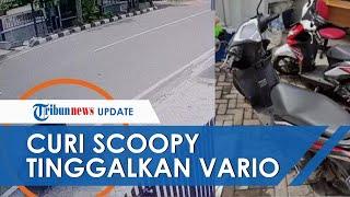 Viral Video Rekaman CCTV Pencuri yang Bawa Kabur Scoopy Tapi Tinggalkan Honda Vario dan KTP