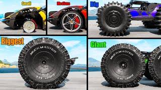 Small vs Medium vs Big Wheels - Beamng drive