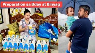 A day before Andres birthday : Preparation | Donut Bags & Buko Salad