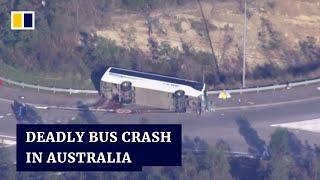 Chartered bus crashes in Australia’s Hunter region, killing at least 10 and injuring dozens