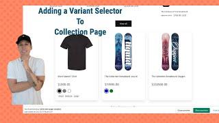 Add a Variant Selector on Collections Page