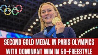 Sarah Sjöström's stunning 50m freestyle victory secures second gold in Paris Olympics