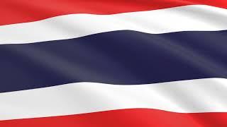 Flag of Thailand waving in the wind - Flag animation - Motion background - 4K UHD