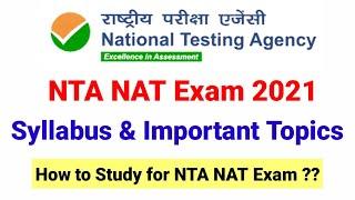 NTA NAT Exam Syllabus ? National Aptitude Test 2021 |NTA NAT Syllabus | UGC NET MENTOR