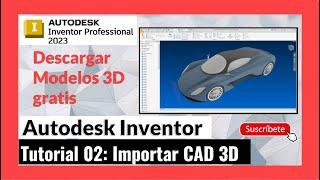  #Autodesk #inventor - Importar Modelos CAD 3D #GRABCAD