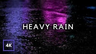 HEAVY RAIN at Night on Road. Sleep Instantly to Heavy Rain Sounds all Night