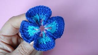 Crochet flower pattern Как вязать цветок Вязание крючком Урок 75