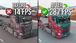  EURO TRUCK SIMULATOR 2: HOW TO BOOST FPS AND FIX FPS DROPS / STUTTER| Low-End PC ️