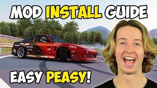How to EASILY install MODS for Assetto Corsa + Find Cars & Tracks + DRIFT PACK  | Tutorial 2024