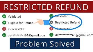 Restricted Refund in Bank account prevalidate for income tax return 2024-25 e filing portal Solution