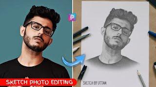 PicsArt Pencil Sketch Effect Photo Editing Tutorial 2022 || Fan Made Pencil Drawing Effect Picsart