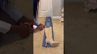 Kendi kot çizmeni nasıl yaparsın/ Make your own Jean boots  #diy #make #shorts