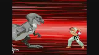 Mugen Indominus Rex gameplay by KingKong_Cihan