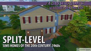 Sims 4 1960s Split Level - Sims Homes of the 20th Century - Speed Build / NoCC