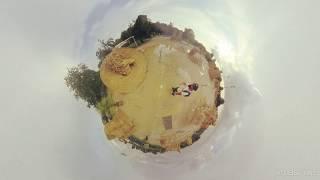 Burgas Festival of sand sculptures ( Tiny planet video )