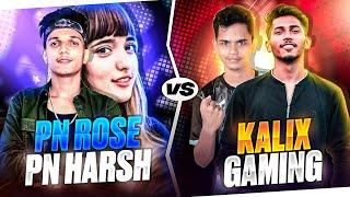 PN HARSH & PN ROSE  VS KALIX GAMING  PN HARSH & PN ROSE FACECAM LIVE  - GARENA FREE FIRE