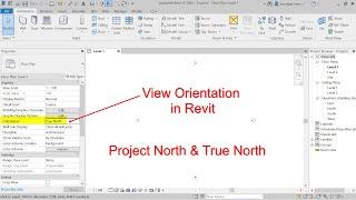 View Orientation in Revit / Project North and True North / Rotate View