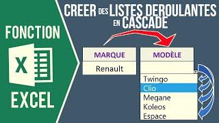 EXCEL - CRÉER DES LISTES DÉROULANTES EN CASCADE (Liste déroulante en fonction d'une autre liste)