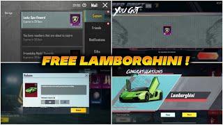 SECRET TRICK  GET FREE LAMBORGHINI CAR SKIN IN BGMI & PUBG | BGMI LAMBORGHINI CRATE OPNING TRICK !